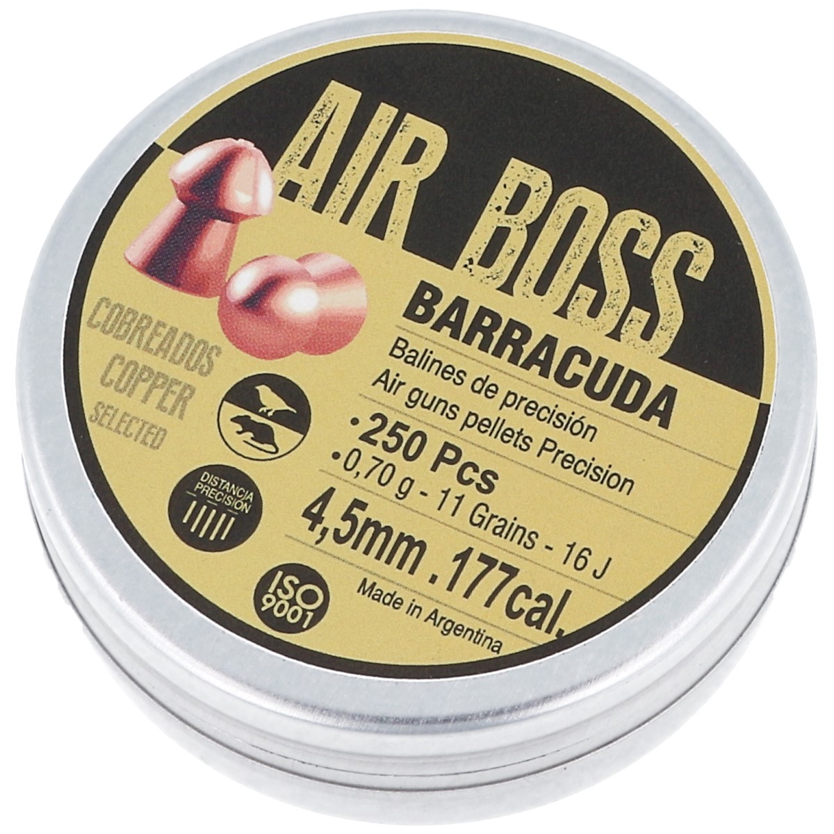 Apolo Air Boss Barracuda Copper 4 5 Mm AirGun Pellets 250 Psc 070 G