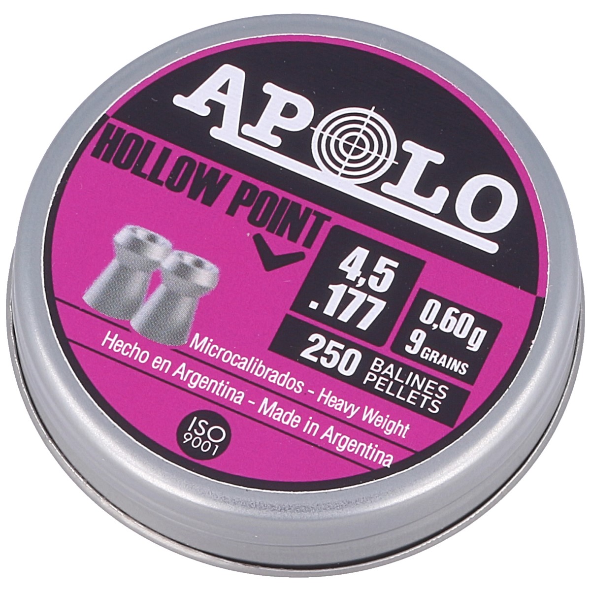 Apolo Hollow Point Extra Heavy Airgun Pellets 177 4 5mm 250psc