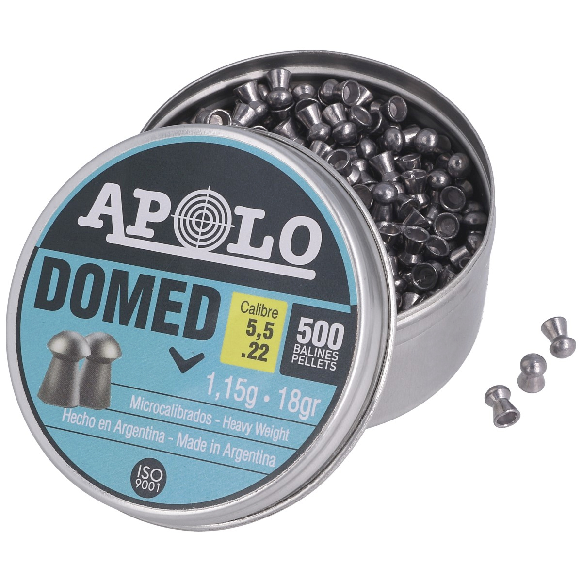 Balines Apolo Domed X250 5.5 Mm Rifles Aire Comprimido