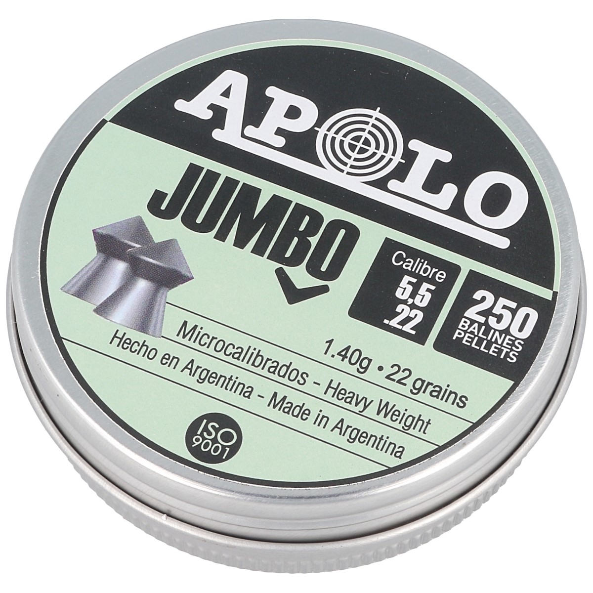 Balines Apolo Jumbo 5.5 X250 Aire Comprimido 22 Grains