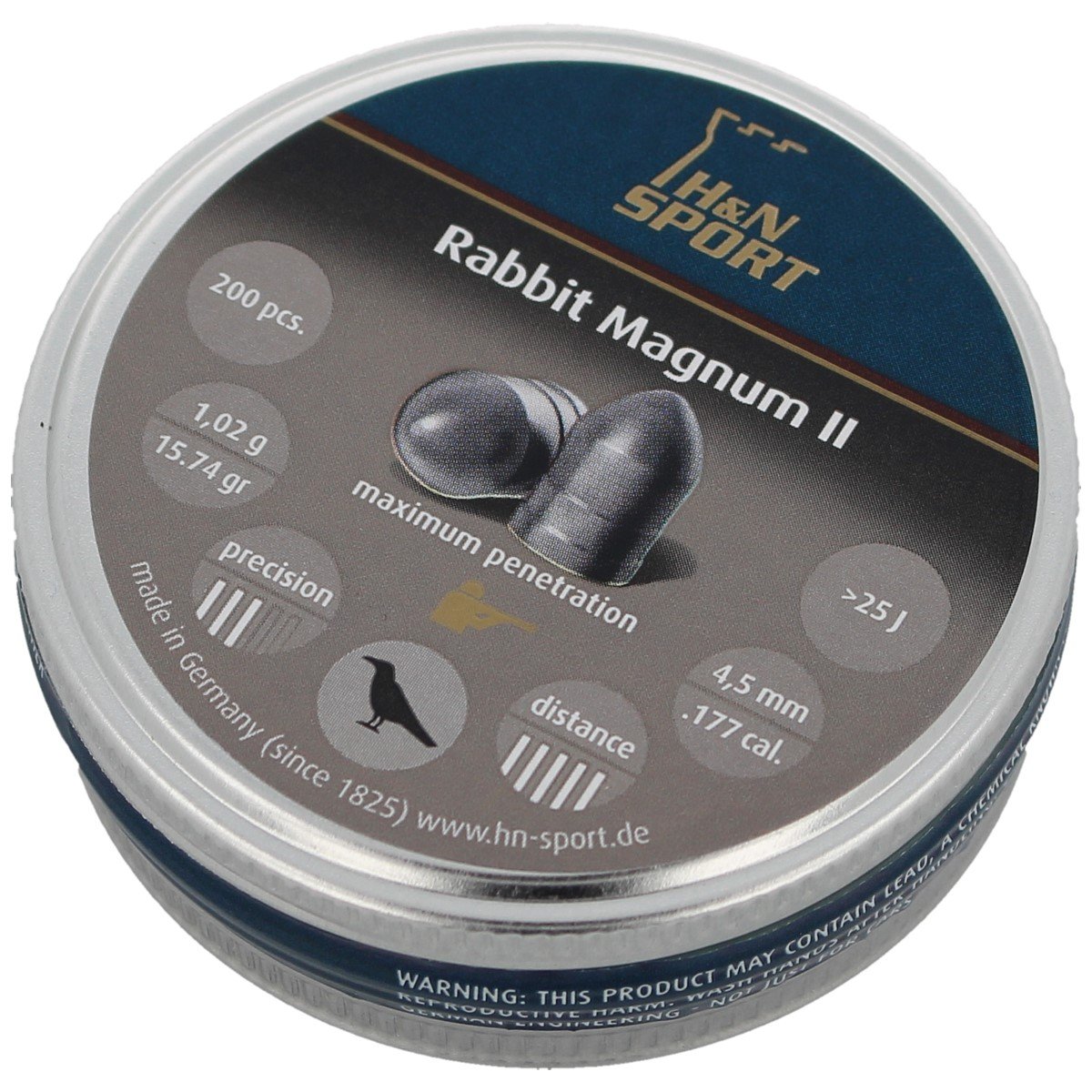 H&N Rabbit Magnum II cal 4.5mm 200psc (92254500003) | ŚRUTY