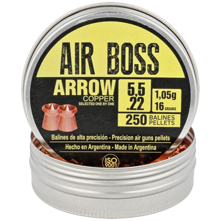 Apolo Air Boss Arrow Copper AirGun Pellets .22/5.5 mm, 1.05g/16.0gr (30100)