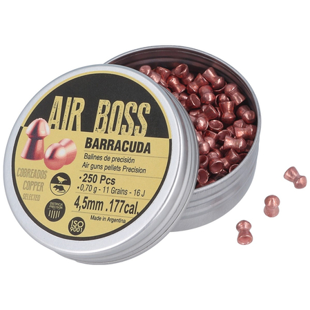 Apolo Air Boss Barracuda Copper AirGun Pellets .177/4.5 mm, 250 pcs 070.g/ 11.0gr (30003)