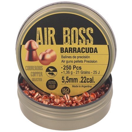 Apolo Air Boss Barracuda Copper AirGun Pellets .22/ 5.5 mm, 250 pcs 1.36g/21.0gr (30001)