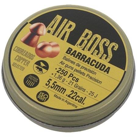 Apolo Air Boss Barracuda Copper AirGun Pellets .22/ 5.52 mm, 250 psc 1.36g/21.0gr (30001-2)