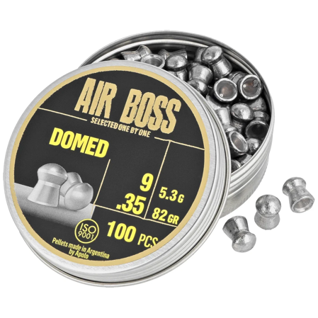 Apolo Air Boss Domed AirGun Pellets .35/9 mm, 100 pcs 5.30g/82.0gr (30400)