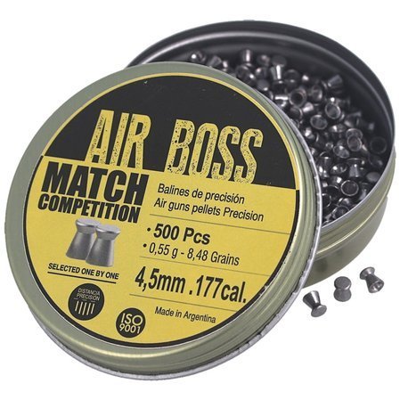 Apolo Air Boss Match Competition  AirGun Pellets .177/4.5 mm, 500 pcs 0.55g/8.48gr (30300)