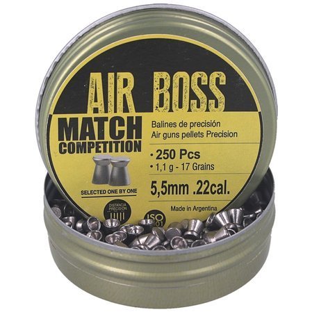 Apolo Air Boss Match Competition  AirGun Pellets .22/5.5 mm, 250 pcs 1.10g/17.0gr (30302)