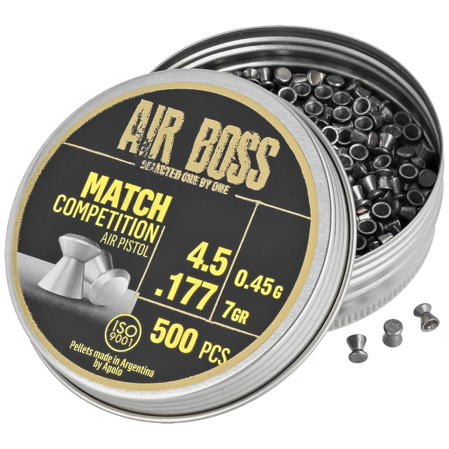 Apolo Air Boss Match Competition  AirPistol Pellets .177/4.5 mm, 500 pcs 045g/7.0gr (30303)