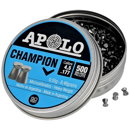 Apolo Champion AirGun Pellets .177 / 4.5 mm, 500 pcs 0.55g/8.48gr (19001)