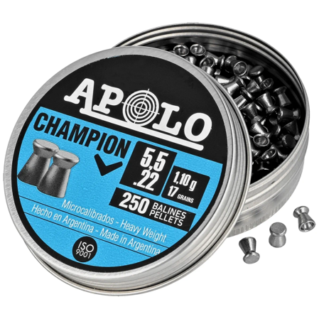 Apolo Champion AirGun Pellets .22/5.5mm, 250 pcs 1.10g/17.0gr (19501)