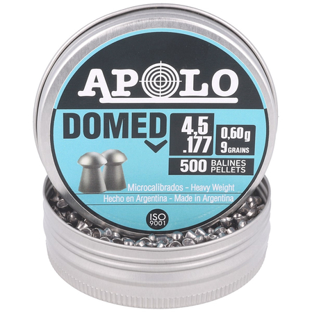Apolo Domed .177 / 4.52 mm AirGun Pellets, 500 psc 0.60g/9.0gr (19913-2)