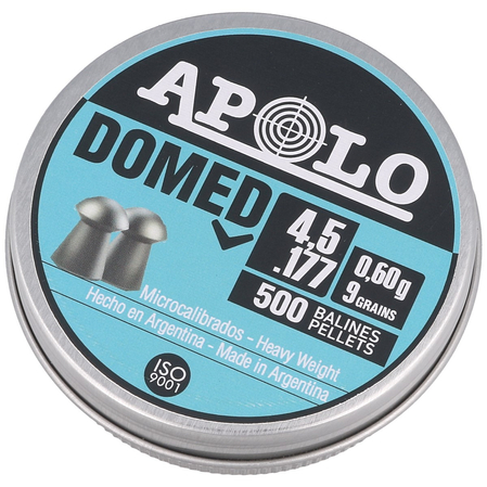 Apolo Domed AirGun Pellets .177 / 4.5 mm, 500 pcs 0.60g/9.0gr (19913)