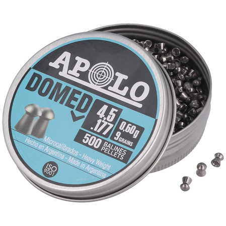 Apolo Domed AirGun Pellets .177 / 4.5 mm, 500 pcs 0.60g/9.0gr (19913)