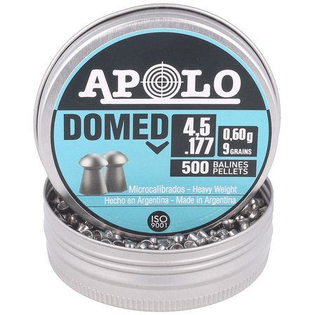 Apolo Domed AirGun Pellets .177 / 4.5 mm, 500 pcs 0.60g/9.0gr (19913)