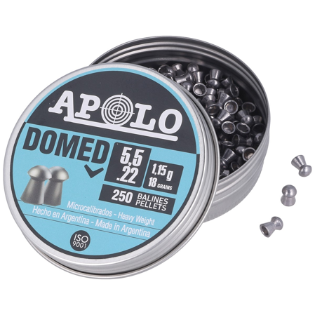 Apolo Domed AirGun Pellets .22/5.51 mm, 250 pcs, 1.15g/18.0gr (19911-1)