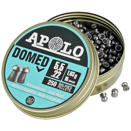 Apolo Domed AirGun Pellets .22/5.52 mm, 250 pcs 1.03g/16.0gr (19916-2)