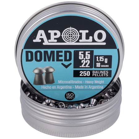 Apolo Domed AirGun Pellets .22/5.52 mm, 250 pcs 1.15g/18.0gr (19911-2)