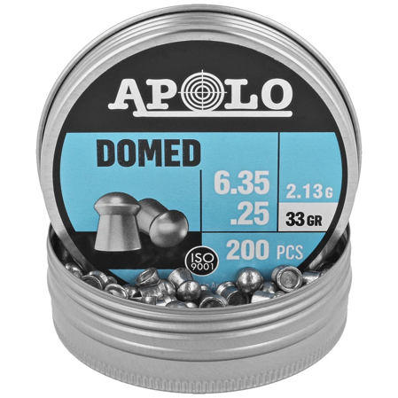 Apolo Domed AirGun Pellets .25/6.35 mm, 200 pcs 1.15g/18.0gr (19912)