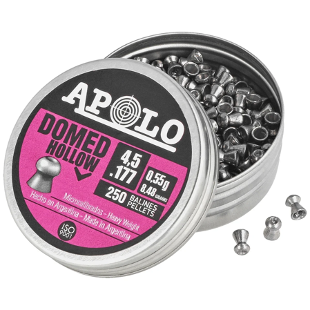 Apolo Hollow Domed 177 / 4.5 mm AirGun Pellets, 250 psc 0.55g/8.48gr (19202)