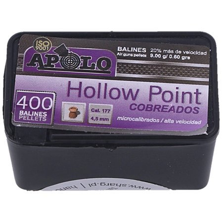 Apolo Hollow Point Copper .177 / 4.5 mm AirGun Pellets 400 psc 0.60g/9.0gr (19990)