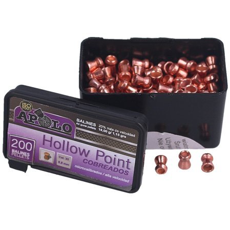 Apolo Hollow Point Copper .22/5.5mm AirGun Pellets, 250 psc 1.15g/18.0gr (19991)