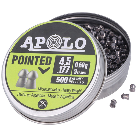 Apolo Pointed AirGun Pellets .177 / 4.52 mm, 500 pcs 0.60g/9.0gr (19101-2)