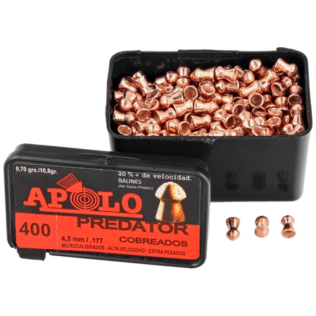 Apolo Predator Copper .177/4.5mm AirGun Pellets, 400 psc 0.70g/10.0gr (19950)