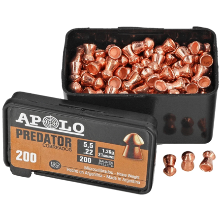 Apolo Predator Copper AirGun Pellets .22/5.5 mm, 200 pcs 1.36g/21.0gr (19951)