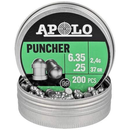 Apolo Puncher AirGun Pellets .25/6.35 mm, 200 pcs 2.40g/37.0gr (19972)