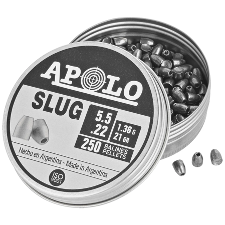 Apolo Slug 21 AirGun Pellets .22/5.5 mm, 250 pcs 1.36g/21.0gr (19300)