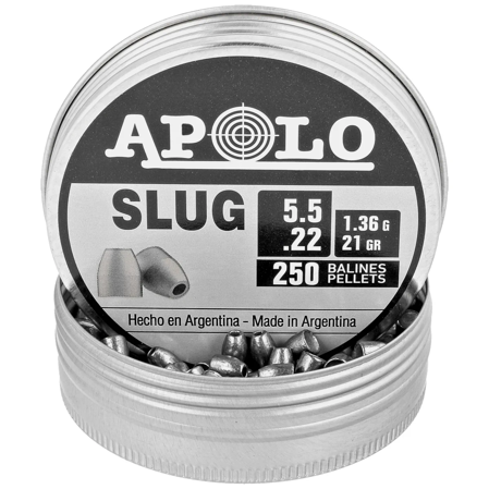 Apolo Slug 21 AirGun Pellets .22/5.5 mm, 250 pcs 1.36g/21.0gr (19300)