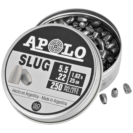 Apolo Slug 25 AirGun Pellets .22/5.5 mm, 250 pcs 1.62g/25.0gr (19301)