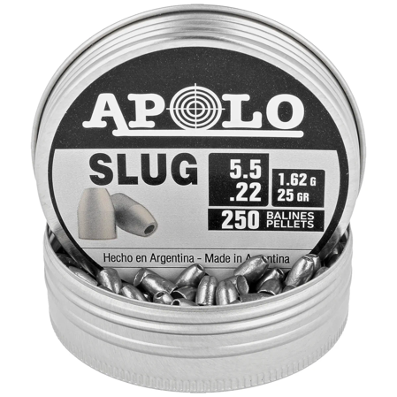 Apolo Slug 25 AirGun Pellets .22/5.5 mm, 250 pcs 1.62g/25.0gr (19301)