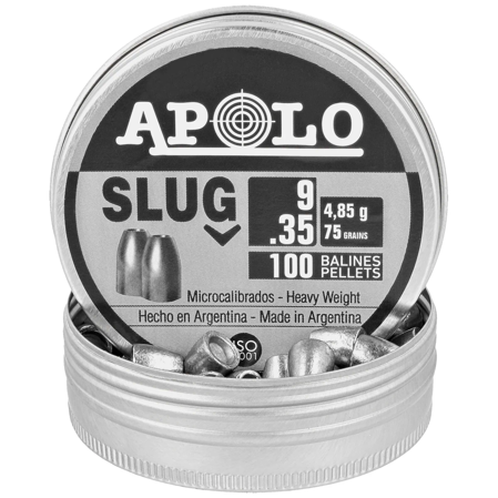 Apolo Slug 75 AirGun Pellets .35/9 mm, 100 pcs 4.85g/75.0gr (19307)