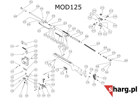 Barrel Lock Spring for Hatsan MOD 33-135, Striker (459)