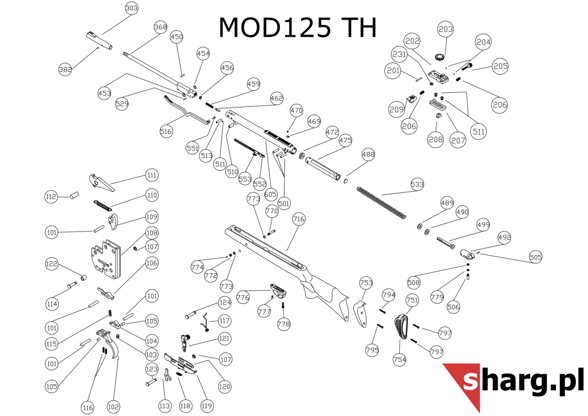 Barrel Lock Spring for Hatsan MOD 33-135, Striker (459)