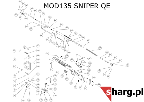 Barrel Lock Spring for Hatsan MOD 33-135, Striker (459)