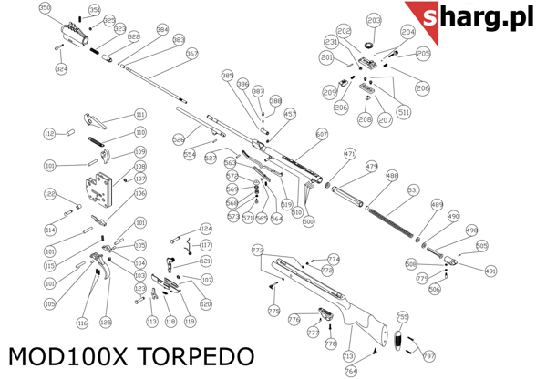 Barrel for Hatsan Airguns Torpedo: 100X, 105X, 150, 155 (367)