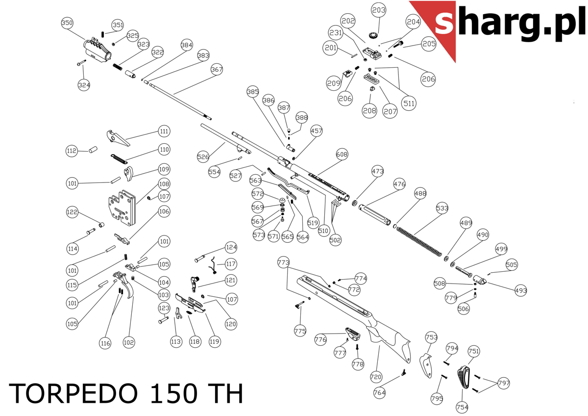 Barrel for Hatsan Airguns Torpedo: 100X, 105X, 150, 155 (367)