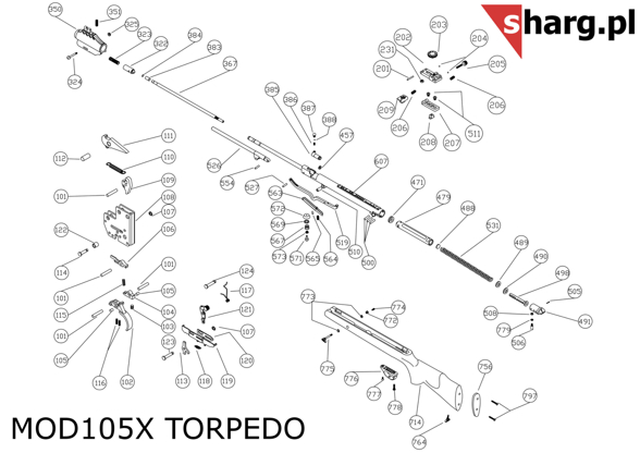 Element of the fuse airgun Hatsan MOD 33 - Torpedo 155 (113)