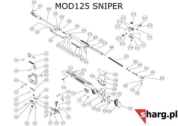 Element of the fuse airgun Hatsan MOD 33 - Torpedo 155 (113)