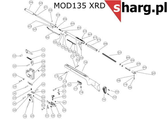 Element of the fuse airgun Hatsan MOD 33 - Torpedo 155 (113)