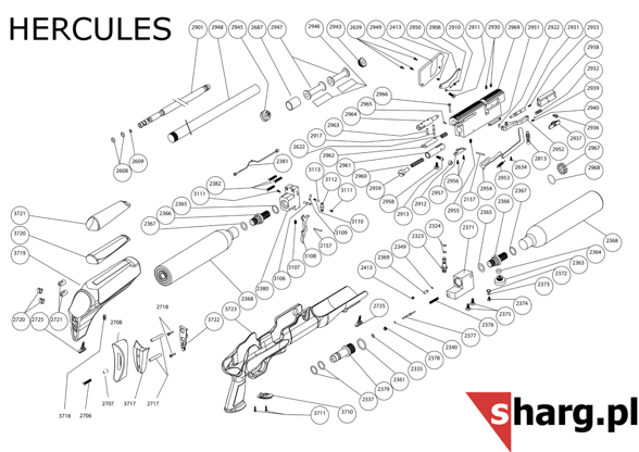 Fuse spring for Hatsan AT44, Airmax, Barrage, BullMaster, Galatian, Hercules, Nova, Predator air rifles (2413)