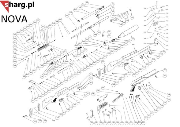 Hatsan AirMax airgun sleeve, AT44, BT65, BullBoss, Gladius, Nova, Trophy (Part 2631)