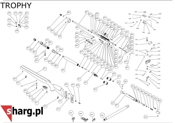 Hatsan AirMax airgun sleeve, AT44, BT65, BullBoss, Gladius, Nova, Trophy (Part 2631)