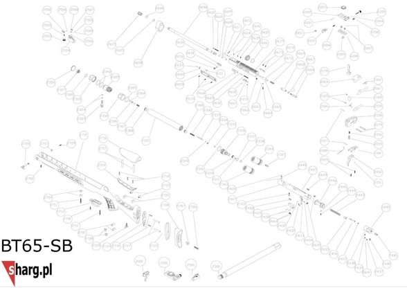 Hatsan AirMax airgun sleeve, AT44, BT65, BullBoss, Gladius, Nova, Trophy (Part 2631)