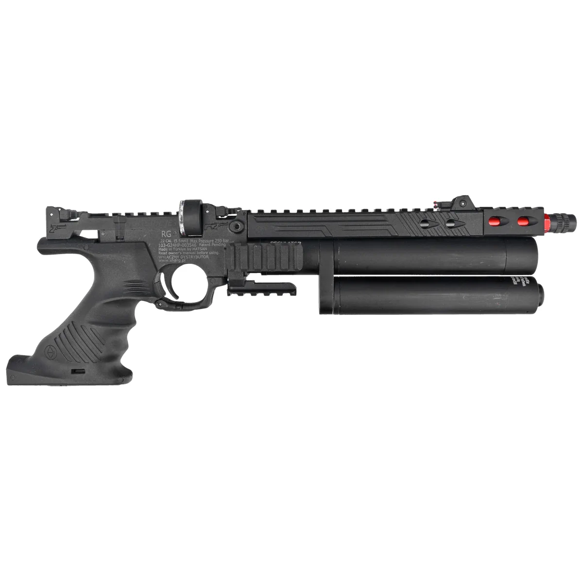 Hatsan Jet II RG PCP air pistol with 5.5 mm regulator