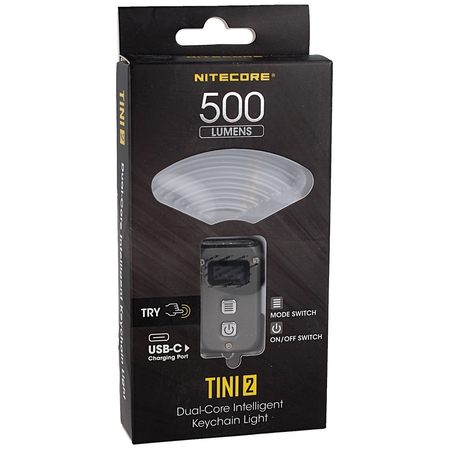 NiteCore TINI2 Gray 500 lm flashlight, Li-ion Battery/280mAh