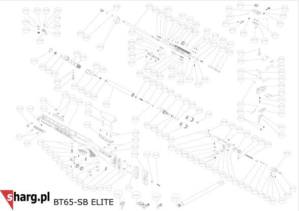 Polymer housing for Hatsan BT65 Elite air rifle (2700-13)